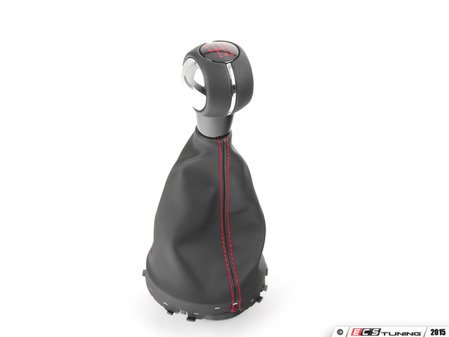 ES#2734184 - 25117642001 - JCW Gear Shift Knob 6 Speed - Leather / Red stitched - Includes Red stitched knob and leatherette - Genuine MINI - MINI