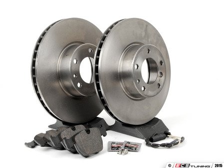 ES#2588663 - 34116757746KT3 - Front Brake Service Kit - Featuring Brembo brake rotors and ECS DD23 ceramic pads. - Assembled By ECS - BMW