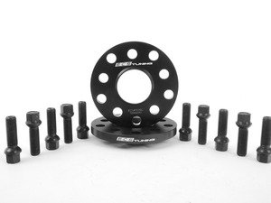 ES#2748255 - ECS#1076ECSWBKT -  ECS Wheel Spacer And Bolt Kit - 12.5mm With Black Ball Seat Bolts - Comes with everything you need to install spacers on two wheels - ECS - Audi Volkswagen