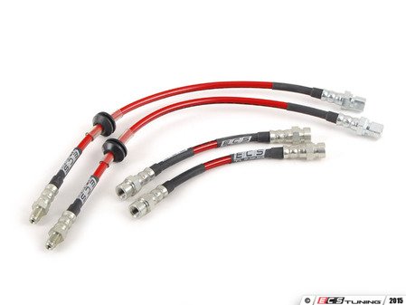 ES#2594847 - 002427ECS01KT - Exact-Fit Stainless Steel Brake Lines - Kit - DOT-compliant kit to improve pedal feel in your vehicle. - ECS - Porsche