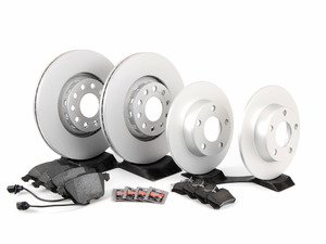 ES#2762239 - 8E0615301RKT5 - Front & Rear Brake Service Kit - Featuring Zimmermann rotors and ECS DD23 ceramic brake pads. - Assembled By ECS - Audi