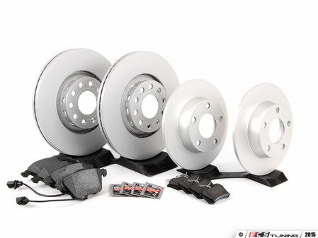 ES#2762239 - 8E0615301RKT5 - Front & Rear Brake Service Kit - Featuring Zimmermann rotors and ECS DD23 ceramic brake pads. - Assembled By ECS - Audi