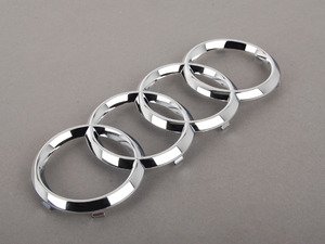 ES#2165168 - 4H0853605B2ZZ - Audi Rings Badge - Chrome - Located on the radiator grille - Genuine Volkswagen Audi - Audi