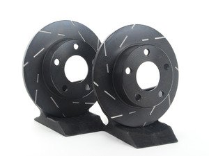 ES#523014 - USR909 - Rear Slotted Brake Rotors - Pair (245x10) - Upgrade to a slotted rotor for improved braking - EBC - Audi Volkswagen