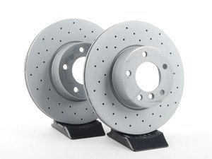 ES#2763177 - 34116855006XDKT - Front Cross Drilled Brake Rotors - Pair (312x24) - Zimmermann Sport Rotors - Zimmermann - BMW