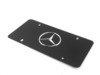 ES#1829227 - Q6880059 - License Plate Frame - Marque Plate With Star Logo (Black Powder Coat/Stainless Steel) - Genuine Mercedes Benz - Mercedes Benz