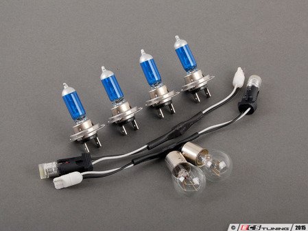 ES#2581903 - ZZH7BSSWKT - Halogen Headlight Bulb Refresh Kit - Featuring Ziza LED city light & super white H7 bulbs - Assembled By ECS - Audi