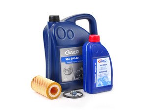 ES#2784955 - MK525T3KKT3 -  Oil Service Kit - Includes Vaico oil, Mann filter, and standard drain plug - Assembled By ECS - Volkswagen