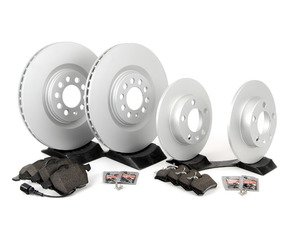 ES#2681160 - 8L0615301KT4 - Front & Rear Brake Service Kit - Featuring ECS V5 coated rotors and ECS DD23 "Daily Driver" ceramic pads. - Assembled By ECS - Audi