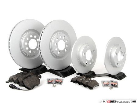 ES#2681160 - 8L0615301KT4 - Front & Rear Brake Service Kit - Featuring ECS V5 coated rotors and ECS DD23 "Daily Driver" ceramic pads. - Assembled By ECS - Audi