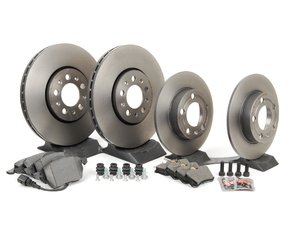 ES#2763161 - 1J0698451KT - Front & Rear Brake Service Kit - Featuring Brembo rotors and ECS DD23 pads - Assembled By ECS - Volkswagen