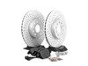ES#2586545 - HB543F.760DSKT - Performance Front Brake Service Kit (312x25) - (NO LONGER AVAILABLE) - Featuring ECS GEOMET cross drilled and slotted rotors and Hawk HPS pads - Assembled By ECS - 
