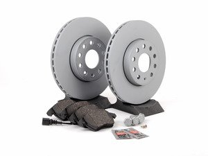 ES#2762650 - 1K0698047kt - Front Brake Service Kit (288x25) - Featuring Zimmermann rotors & Akebono ceramic pads - Assembled By ECS - Volkswagen
