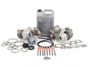 ES#3146930 - 1165764928990KT4 - N54 Twin Turbo Replacement Kit  - Includes new original equipment turbochargers manufactured by Mitsubishi, installation hardware, and coolant. - Assembled By ECS - BMW
