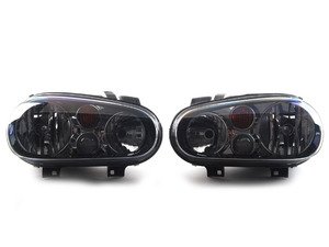 ES#2827084 - 1j0941017gKT - 20th Anniversary Edition Headlight Set - (NO LONGER AVAILABLE) - With fog light, with amber turn signal lens and blackened bulb housings - Genuine Volkswagen Audi - 