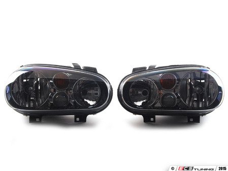 ES#2827084 - 1j0941017gKT - 20th Anniversary Edition Headlight Set - (NO LONGER AVAILABLE) - With fog light, with amber turn signal lens and blackened bulb housings - Genuine Volkswagen Audi - 