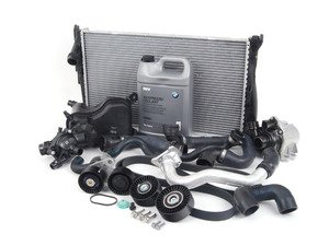 ES#2739949 - 11537558522KT2 - ECS Cooling System Refresh Kit - Level 3  - Everything you need to totally service your cooling system, including a radiator and belt service. Now includes ECS Billet Aluminum Radiator Drain Plug! - Assembled By ECS - BMW