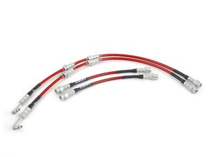 ES#2695504 - 002813ECSKT - Front & Rear Exact-Fit Stainless Steel Brake Lines - Kit - Complete set of DOT-compliant lines for an improved pedal feel - ECS - Audi