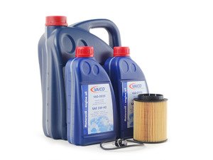ES#2785032 - VR612VOILKT6 -  Oil Service Kit - With ECS Magnetic Drain Plug - Includes Hengst oil filter and Vaico 5w-40 oil - Assembled By ECS - 