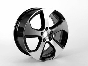 ES#2806468 - 5G0601025ASFZZ - 18" Austin - Priced Each  - 18"x7.5" ET49 5x112 - Aluminum/Gloss Black - Genuine Volkswagen Audi - Volkswagen