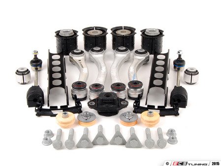 ES#2600710 - 33322283548KT1 - Rear Suspension Refresh Kit - Level 2 - M3 spec rear control arms and subframe bushings, rear shock mounts, HD end links, sway bar bushings and trailing arms with bushings for a complete rebuild - with high quality aftermarket components - Assembled By ECS - BMW