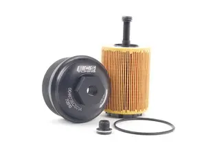 Black Billet Aluminum Oil Filter Housing - With Filter