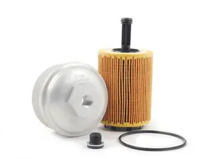 Billet Aluminum Oil Filter Housing Hook-Up - Silver Anodized 