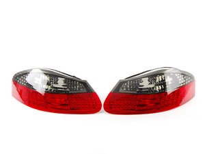 ES#2808318 - 4481903PXUESR - Red/Smoke LED Tail Light Set  - Smoked upper and red lower portions with LED brake lights and rear fog lights - Depo - Porsche