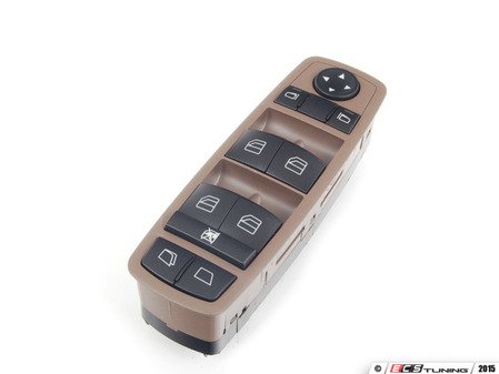 ES#1808215 - 25183001901A28 - Window Switch Group - Located On The Drivers Door - Dark Java (Color Code 1A28) - Genuine Mercedes Benz - Mercedes Benz