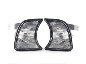 ES#2808204 - 4441501PUEC - E34 Front Turn Signal Set - Clear - Euro-style Clear/white front corner lights - Depo - BMW