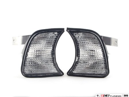 ES#2808204 - 4441501PUEC - E34 Front Turn Signal Set - Clear - Euro-style Clear/white front corner lights - Depo - BMW