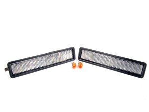 ES#2807988 - 3441403PB2C - Side Marker Set - Clear - Eliminate the amber sidemarkers and give your vehicle an updated style. Black Frame. - Depo - BMW
