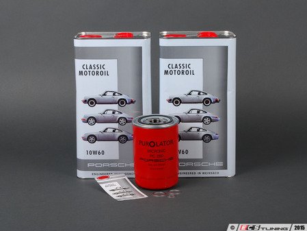 ES#2549960 - 93010776401KT1 - Premium Oil Service Kit - Complete oil change kit with Porsche Classic 10W-60 oil - Genuine Porsche - Porsche