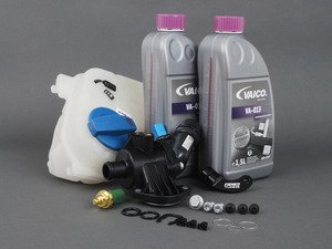ES#2795701 - 06B121111KT2 - Cooling System Refresh Kit - Level 1 With ECS Billet Aluminum J-Plug - Includes ECS' upgraded J-plug & replace your thermostat, temp sensor & expansion tank with one kit! - Assembled By ECS - Audi