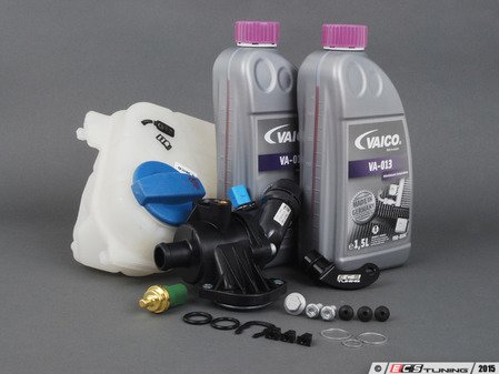 ES#2795701 - 06B121111KT2 - Cooling System Refresh Kit - Level 1 With ECS Billet Aluminum J-Plug - Includes ECS' upgraded J-plug & replace your thermostat, temp sensor & expansion tank with one kit! - Assembled By ECS - Audi
