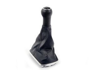 ES#1866565 - 3591GKSN10450-1 - Shift Knob With Boot - Black Dimpled - Black dimpled shift knob and black leatherette boot with chrome trim ring for 5-speed manual - Bremmen Parts - 