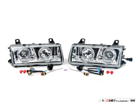 ES#514320 - 1al008875-801 - Celis Chrome Projector Headlights - (NO LONGER AVAILABLE) - European glass housings with angel eyes featuring Celis lighting technology - Hella - 