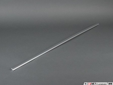 ES#438445 - 8E0853765B - Front Outer Window Trim Strip - Left - (NO LONGER AVAILABLE) - Located on top of the outer window slot seal. Matte Aluminum - Genuine Volkswagen Audi - 