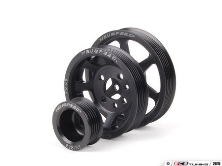 ES#2826028 - 62.10.88 - Lightweight underdrive Pulley Set - (NO LONGER AVAILABLE) - Includes a new alternator, power steering and crank pulley that allows you to use a stock belt - Neuspeed - 