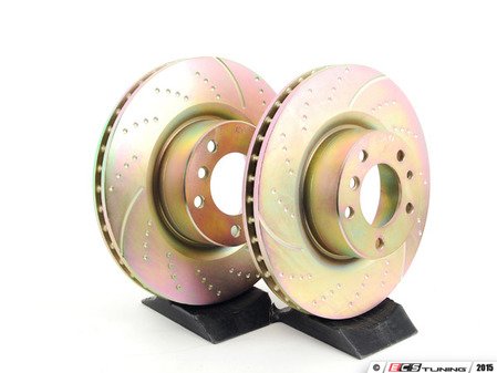 ES#521588 - GD1204 - Front Sport Brake Rotors - Pair (324x30) - Upgrade to a dimpled and slotted rotor for improved braking - EBC - BMW