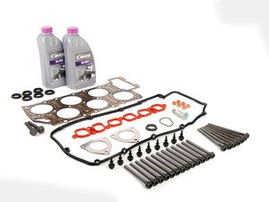 ES#2807069 - 022103351DKT1 - Cylinder Head Gasket Service Kit - Includes head gasket and all of the gaskets and hardware removed during replacement - Assembled By ECS - Volkswagen