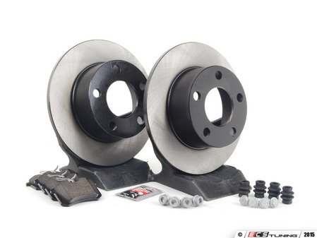 ES#1899339 - 8e0698017 - Rear Brake Service Kit - Includes Zimmerman rotors and ECS DD23 ceramic pads. - Assembled By ECS - Volkswagen