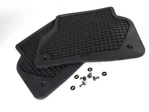 E39 Rear All Weather Rubber Floor Mat Set - Black