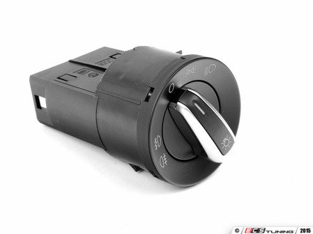 ES#2587987 - 6R0941531GAPV - Standard European Headlight Switch - Brushed Trim - Controls headlights, parking lights, front fog lights, and rear fog lights - Genuine European Volkswagen Audi - Volkswagen