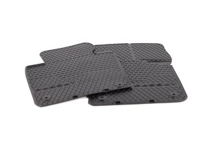 ES#345750 - 3C1061501A041 - European All Season Rubber Floor Mats - Black - A thin profile mat designed to protect your carpet year round - Genuine Volkswagen Audi - 