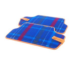 ES#2714919 - 51472354178 - Rear Carpet Factory Floor Mats Set Speedwell Blue - Priced As Set  - Replace or upgrade to factory MINI mats - Genuine MINI - MINI