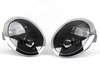ES#3663025 - 382-1101P-US2 - Halogen Blackout Headlight - pair  - Chrome ring and black housing headlight set! - Depo - 