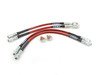 ES#2748076 - D2A8SSBLKKT1 - Front & Rear Exact-Fit Stainless Steel Brake Lines - Kit - Complete set of DOT-compliant lines for an improved pedal feel - ECS - Audi