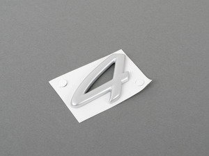 ES#1505669 - 99755924101 - "4" Emblem - Logo "4" in gorgeous matte chrome - Genuine Porsche - Porsche