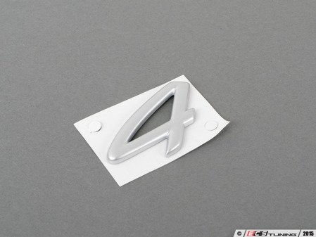 ES#1505669 - 99755924101 - "4" Emblem - Logo "4" in gorgeous matte chrome - Genuine Porsche - Porsche
